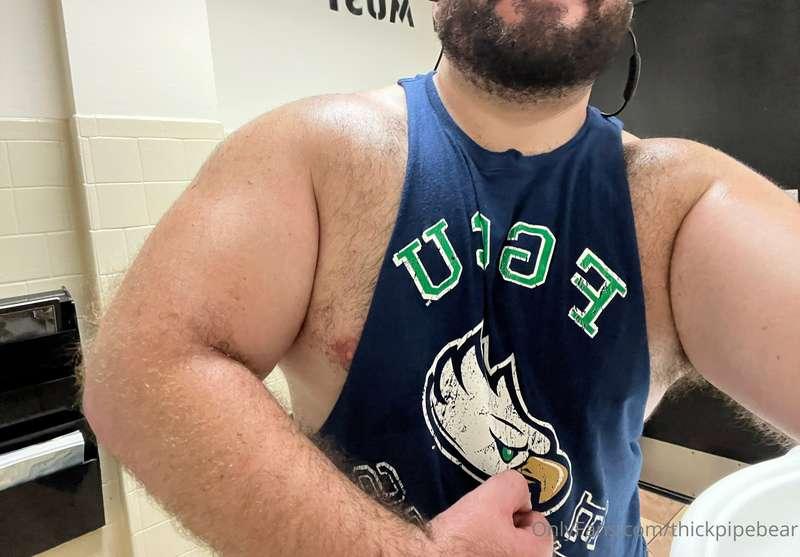 Sweaty. New vid tonight! Balls are full, need to shoot a big..