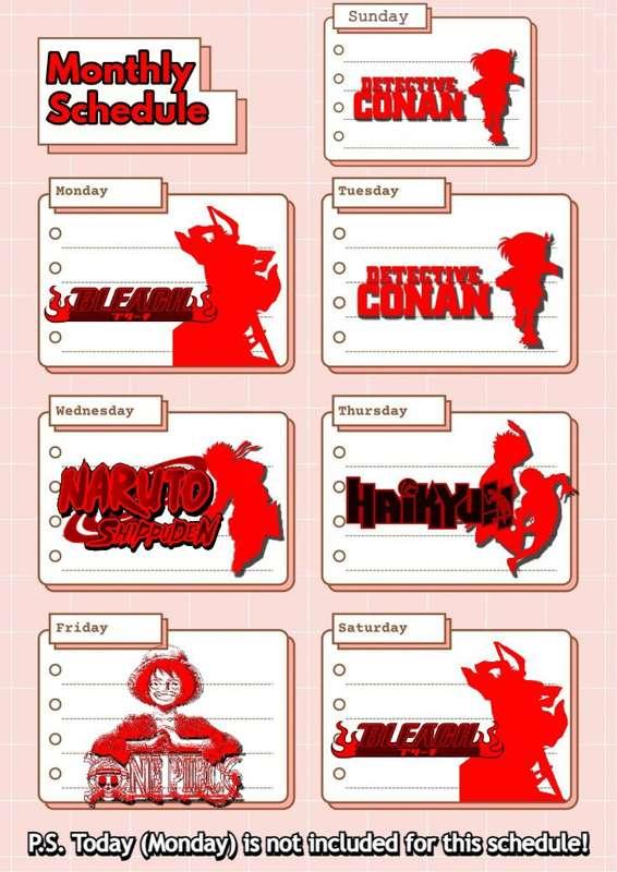 Schedule of this month!
