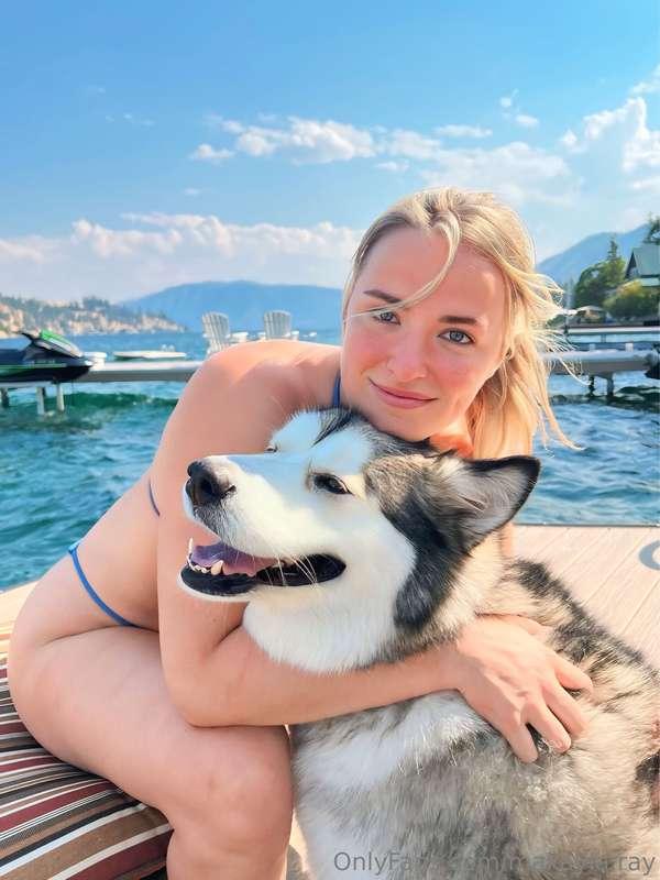 Happy weekend! Here's me giving love to my babies—Akira and ..