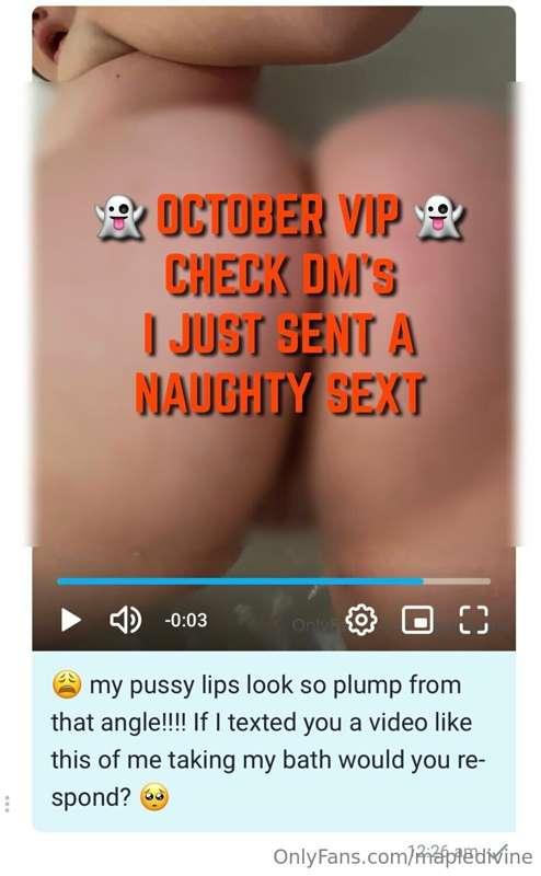 ***uncensored sext*** **OCTOBER VIP** check your DM for the ..