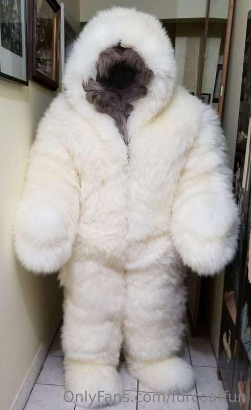 Who wants to get trapped in this plush double-sided fur suit..