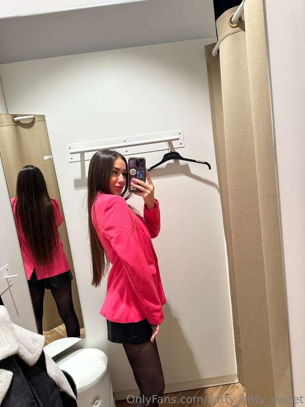 Bright pink jacket is a bold and stylish choice for those wh..