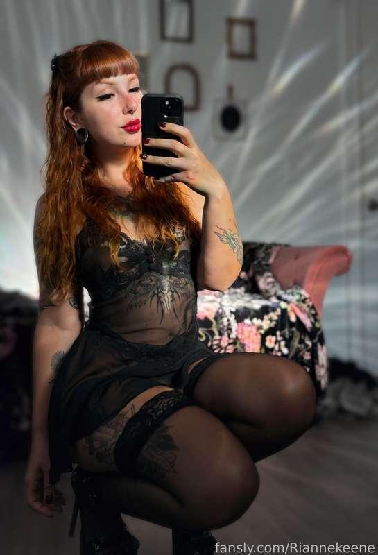 Do you like my dress?

#fyp #redhead #sheerdress #tattoos #pawg