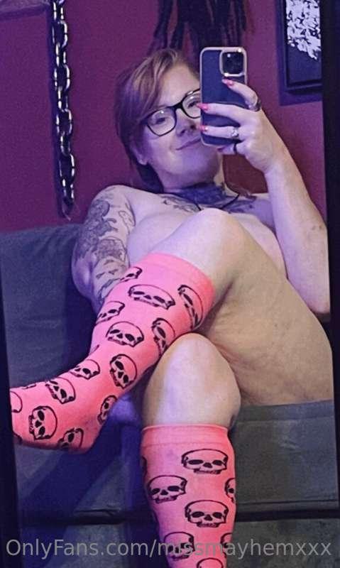 Sometimes all I need to wear is some knee high socks to feel..