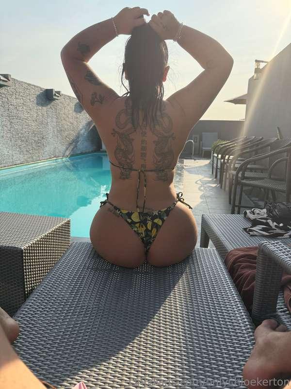 In a bikini in Bangkok 😈 ass / titties 🥵 i bet you wish you ..