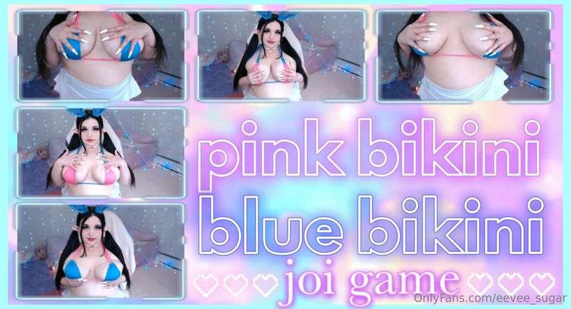 pink bikini blue bikini joi game

Let's play a JOI GAME!!! I..