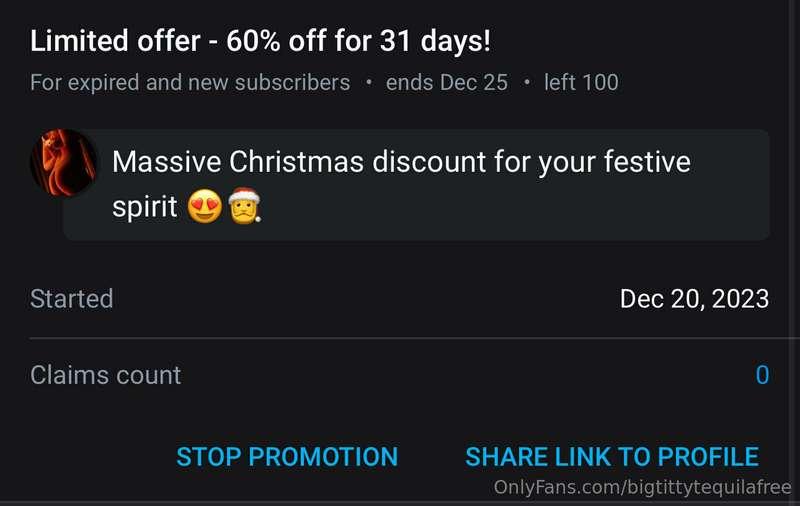 Massive 60% off to celebrate Christmas this year! Press the ..