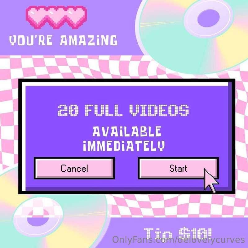 20 VIDS FOR ONE LUCKY FAN ONLY