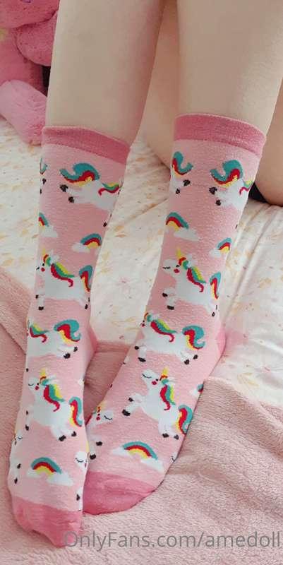 I haven't posted the unicorn socks yet! 
But these are the s..