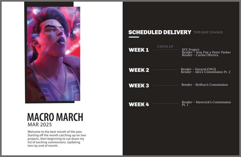 Mar 2025 - Schedule