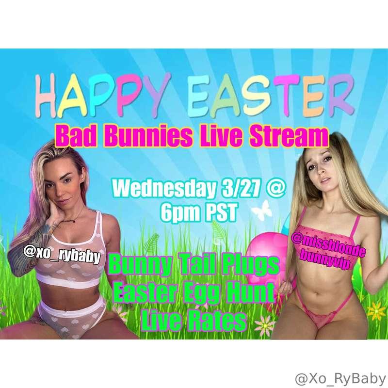 Who’s joining us tonight!! @missblondebunnyvip