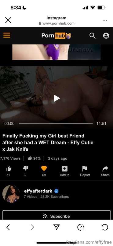 free sextape up rn! Look up effyafterdark on 🖤🧡 youre welcom..