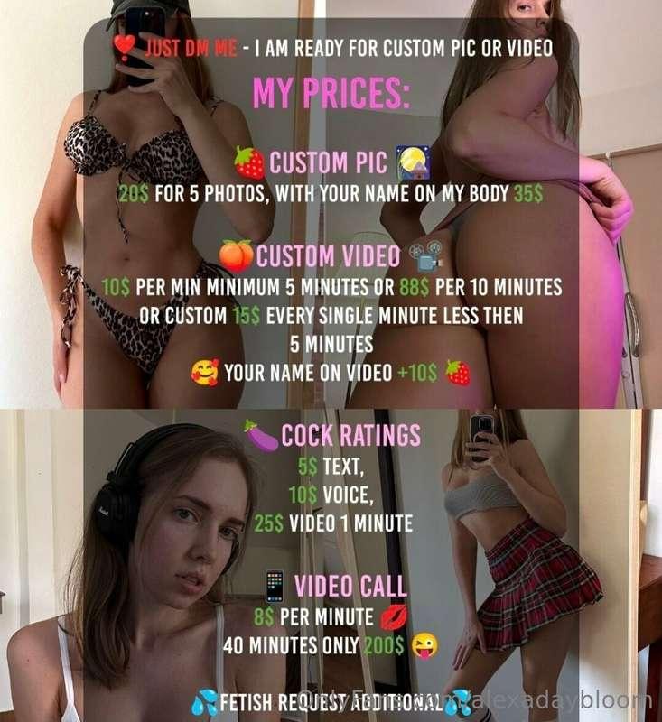 My tip menu 😘😚🔥