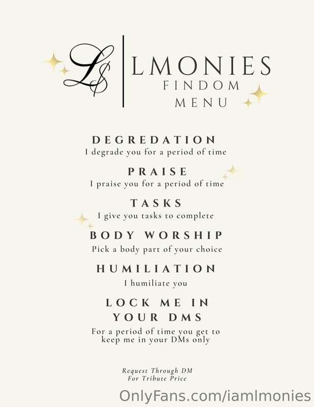 Did u know I had a findom menu?