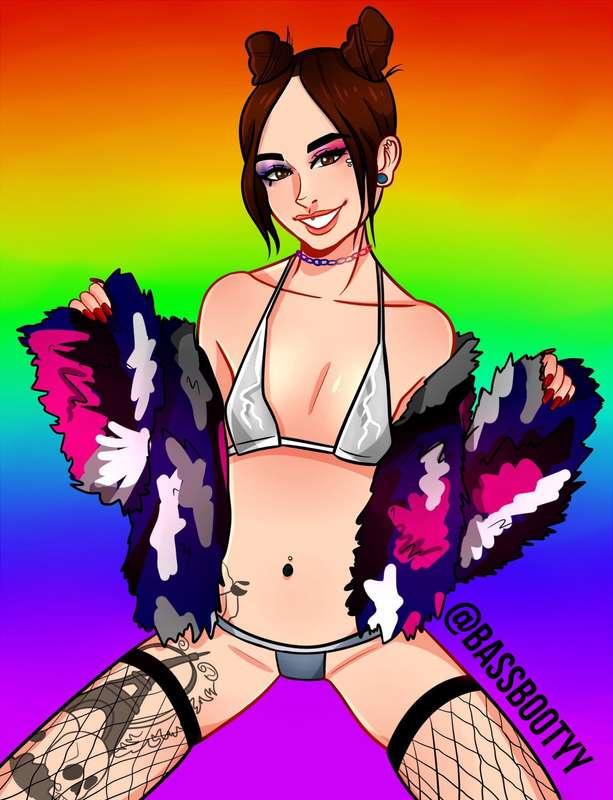 Just updated my sticker design to give out at Exxxotica, onl..