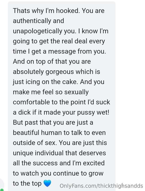 A message from an amazing fan that really made my night last..