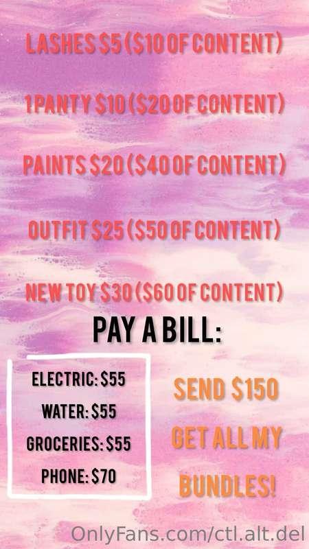 WISHLIST AND BILL PAY! I kept this one short and sweet! Just..