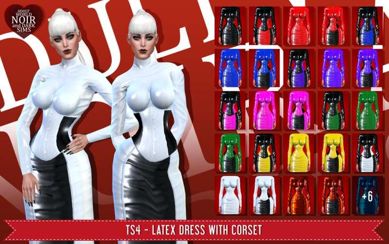 TS4 - Latex Dress with Corset