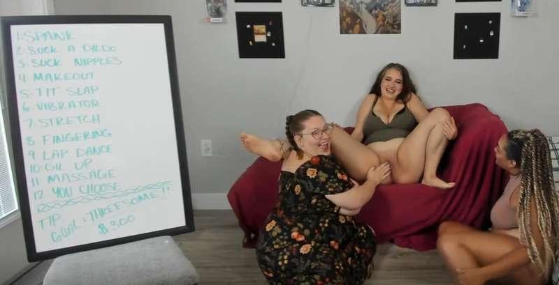 3 hot, giggly, horny girls get together and play a game!No o..