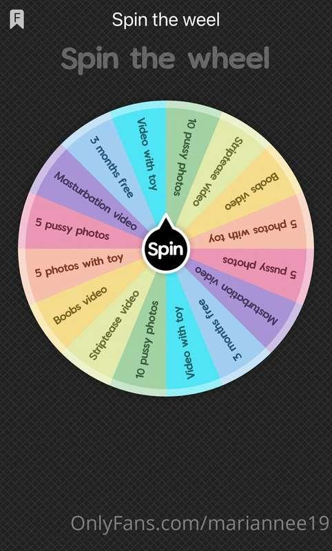 ‼️NEW SALE‼️
Spin the wheel🥵
1 spin 5$
2 spin 8$
3 spin 10$
..