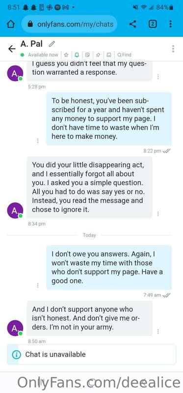 Sex work is work and our time isn't free. I keep my page fre..