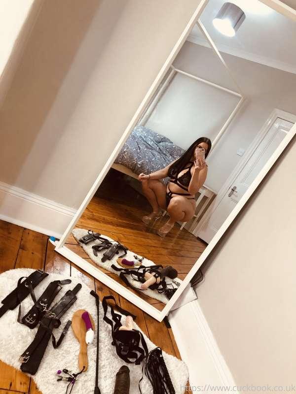 A femdom session with a cuck. He is expecting some form of c..