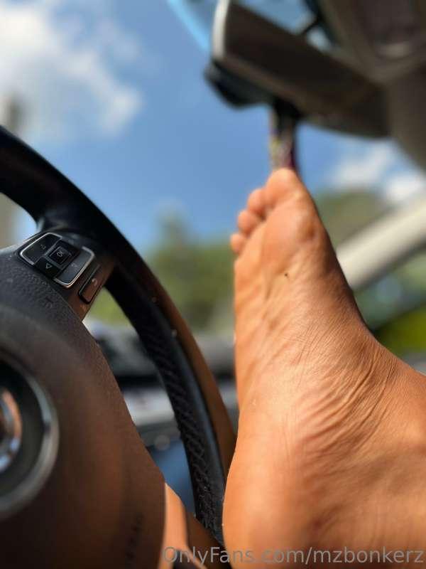 I tried driving with my feet today!