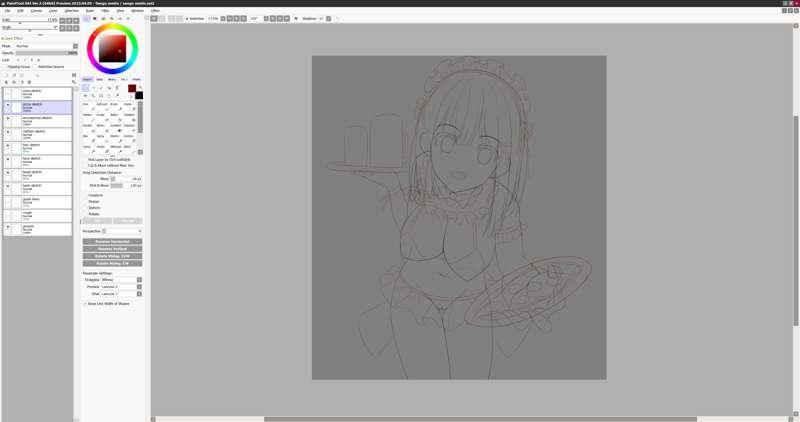 Progress on maid Sango~