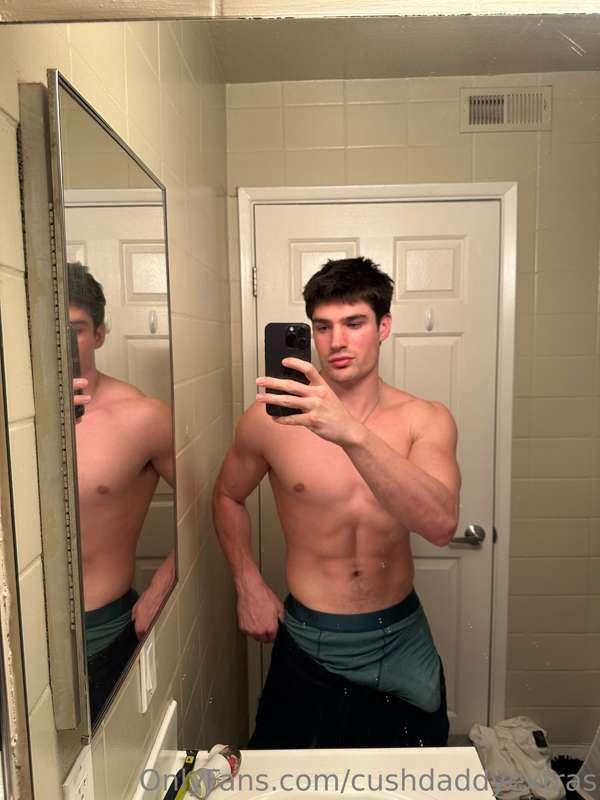 Rock hard and ready to go 🥵 I couldn't help but fully expose..