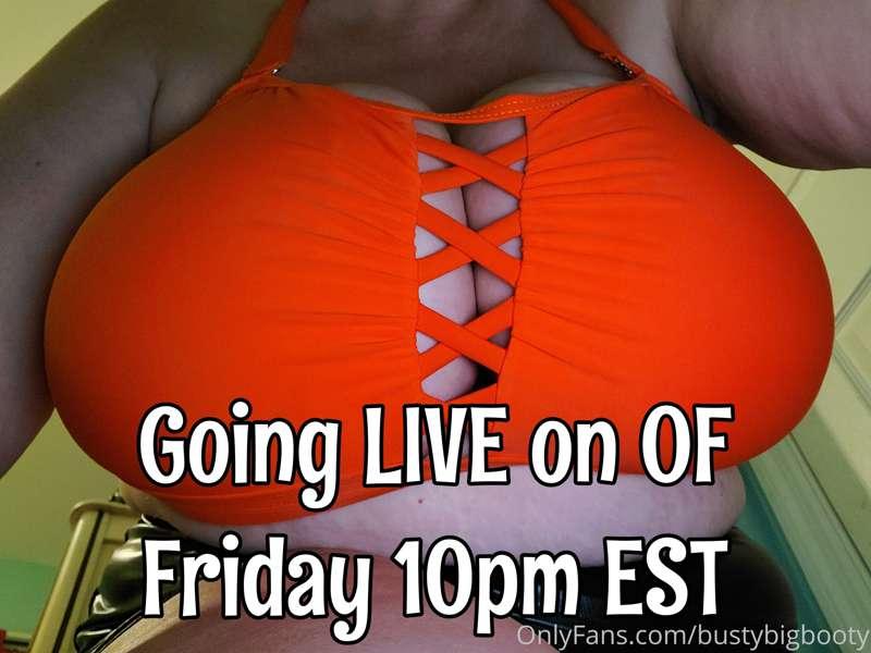 Going live right here this Friday at about 10pm EST