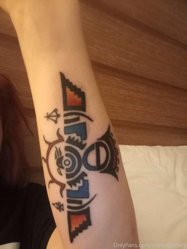 I got a tattoo of a thunderbird the other day before we left..