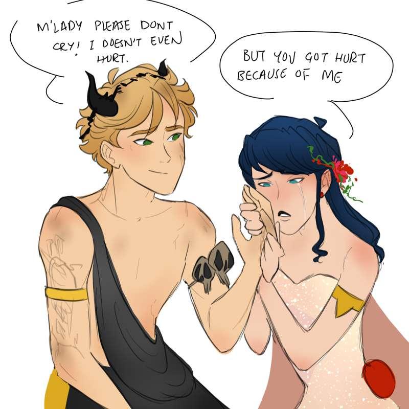 Hades & Persephone AU doodle