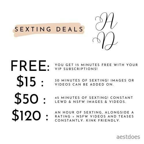 NEW : Sexting pricings!