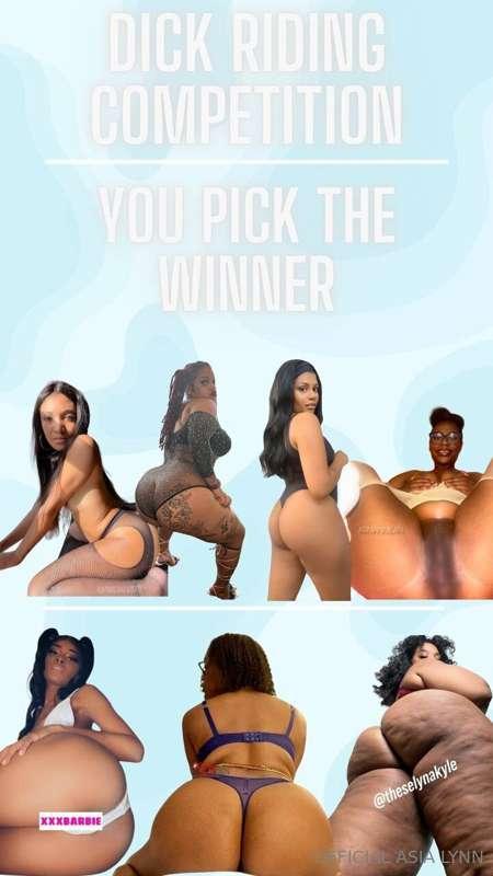 Me and 6 of my friends couldn’t decide who rides dick the be..