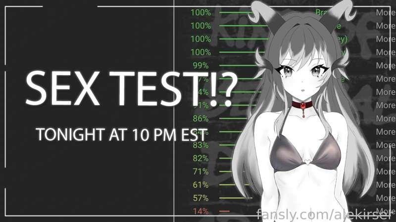 🔔 STREAMING TONIGHT AT 10 PM EST! 🔔

i'm taking the bdsm test today :3 get to know more about me~ (in more ways than one)

streams are free and available to followers, and i try to do them as much as my schedule lets me :)

#vtuber #lewdtuber #fyp #hentai #anime #live #alekirser