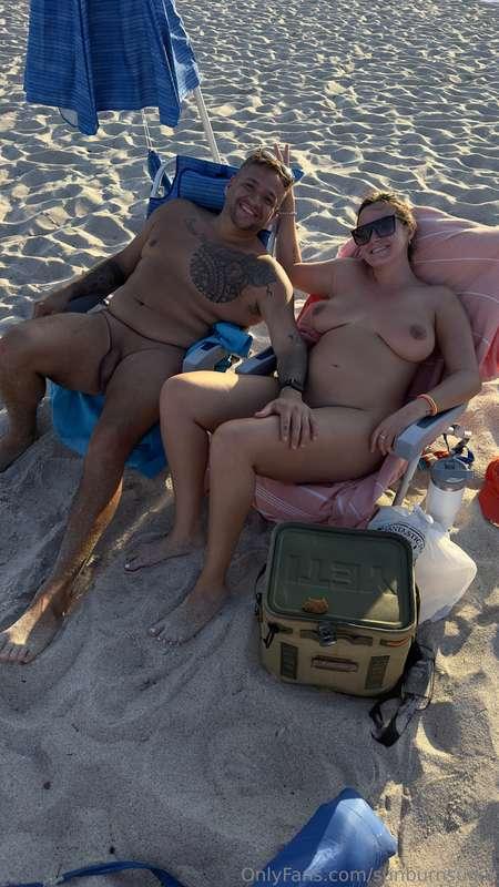 Soaking in these beach days as just the two of us 🥰