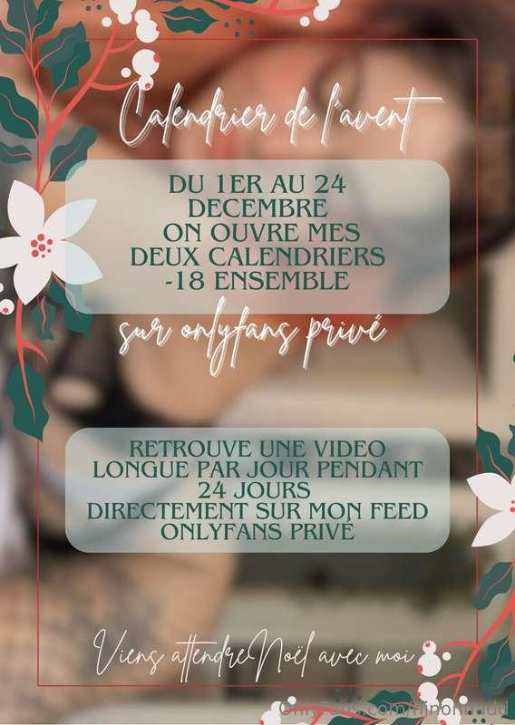 1 vidéo porno par jour du premier au 24 décembre sur ma page..