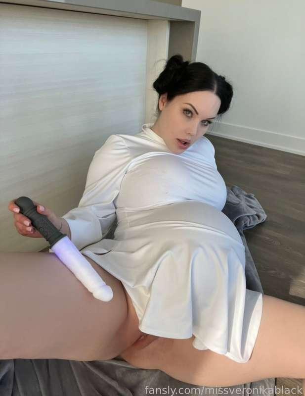 May The Fourth Be With You! Naughty Princess Leia cosplay using my lightsaber vibrator till I orgasm 🔥