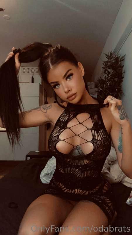 Mæ i denna sexy outfiten😻❤️ 
Skal legge ut video av mæ i den..