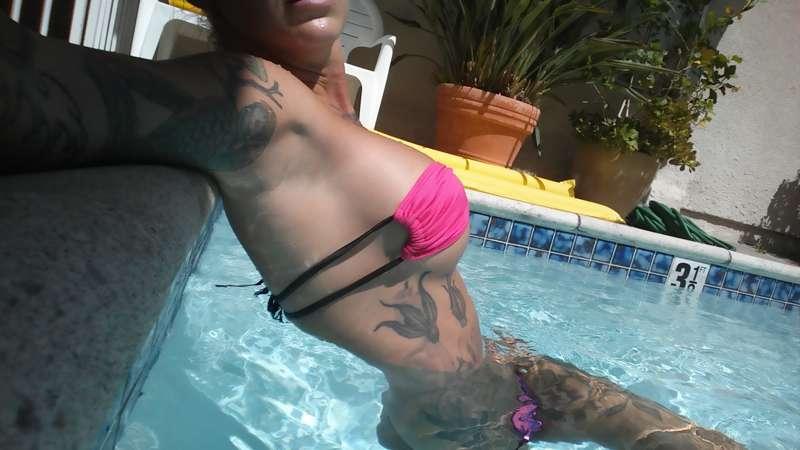 Cooling down in the pool 