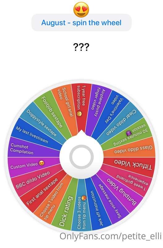 AUGUST - Spin the Wheel 🔥🤩
1 Spin - 15$
3 spins - 35$

NEW W..
