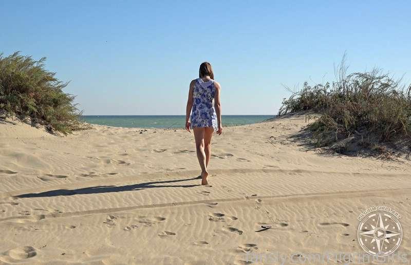 Blue Dress &amp; Sand