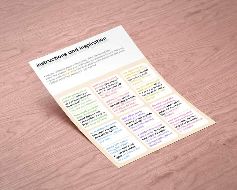 📦 Personal Goals Wall Planner