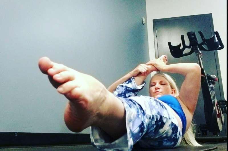 Yoga at the gym today. 😁