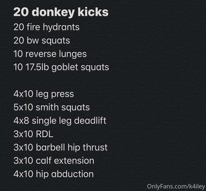 here’s today’s workout overview!
