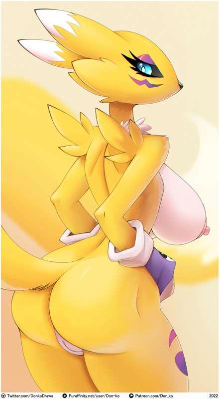 Renamon colored + ashe sketch