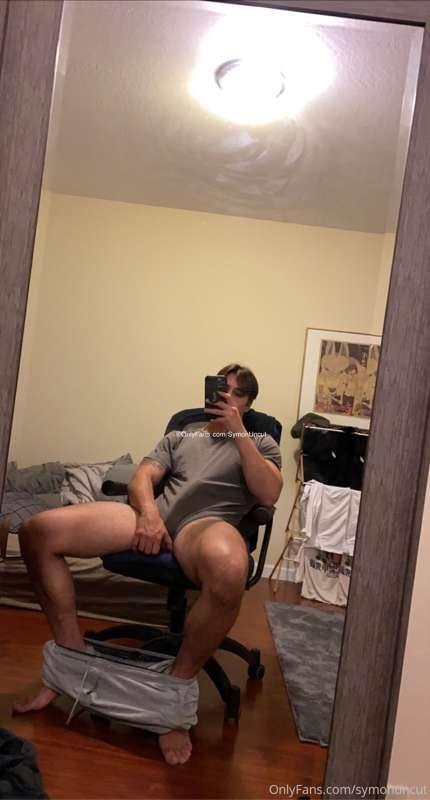 You walk in on me jerking off and I try to hide it.. did you..