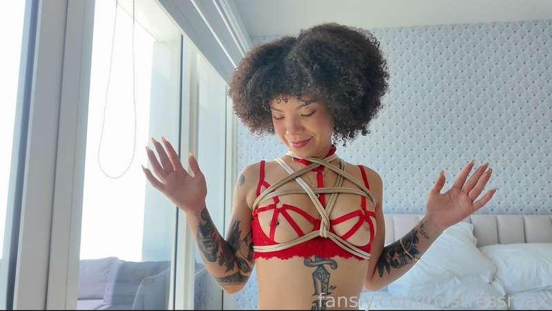 New video dropping tomorrow for all my bondage lovers 🖤&nbsp;w/ @shweetnlow 
#femdom #lesbiandomination #lesbian #shibari #bondage #rope #latex #goddess