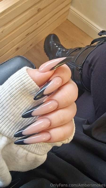 These were so, so nice 😍  *XL black french nails*