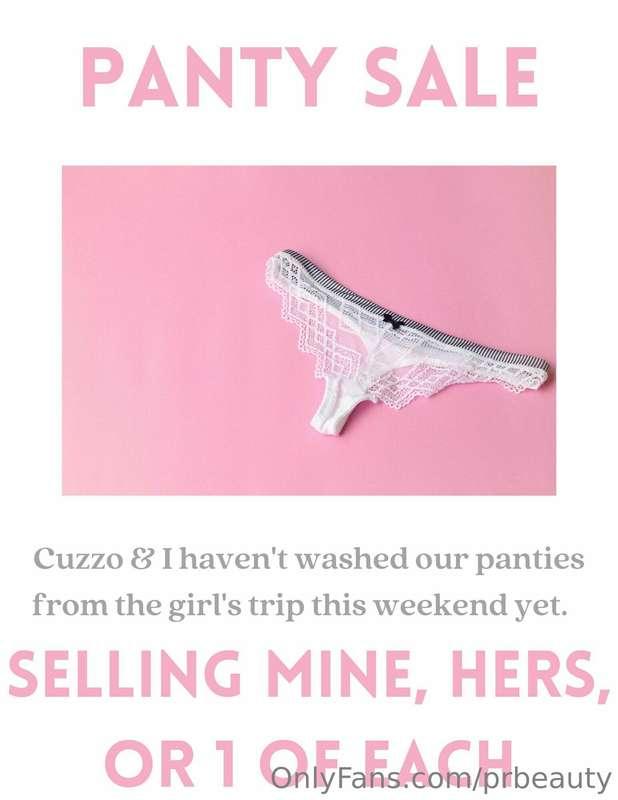 FOR THOSE WHO ARE INTERESTED IN MY PANTIES...
OR LOVE MY COU..